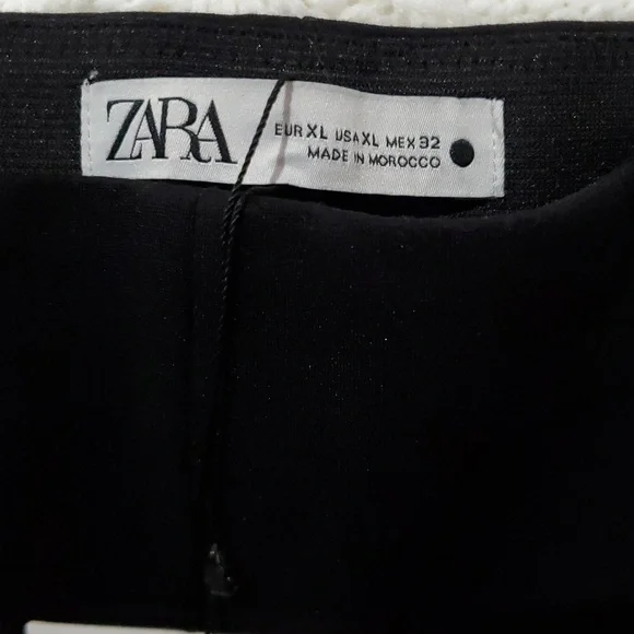 Zara NWT black stretch pants for women size XL minor flaws easy fix trending - Picture 4 of 10